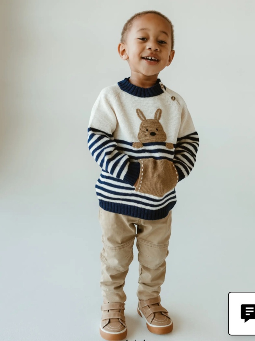 Melange Collection Knit Kangaroo Sweater NWT 12 Months Nordstrom Maisonette